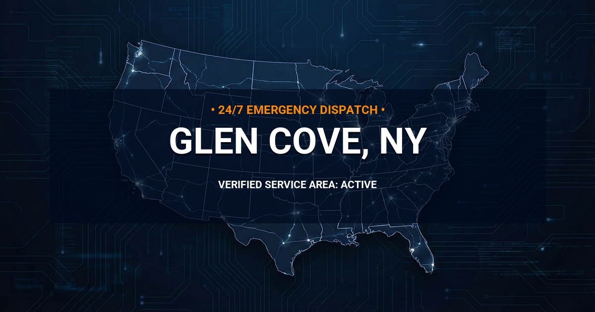 Emergency Plumbing Dispatch Map for Plumbing Services: Glen Cove, NY