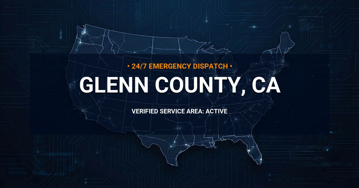 Emergency Plumbing Dispatch Map for Glenn County Plumbing Logistics