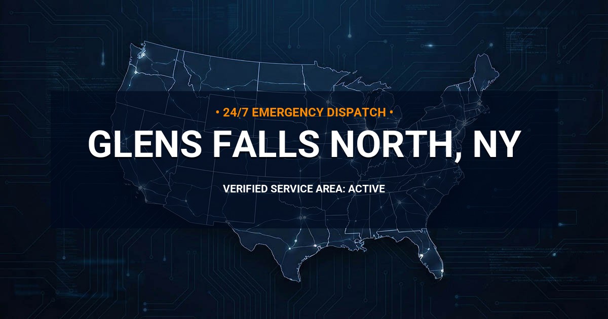 Emergency Plumbing Dispatch Map for Plumbing Services: Glens Falls North, NY