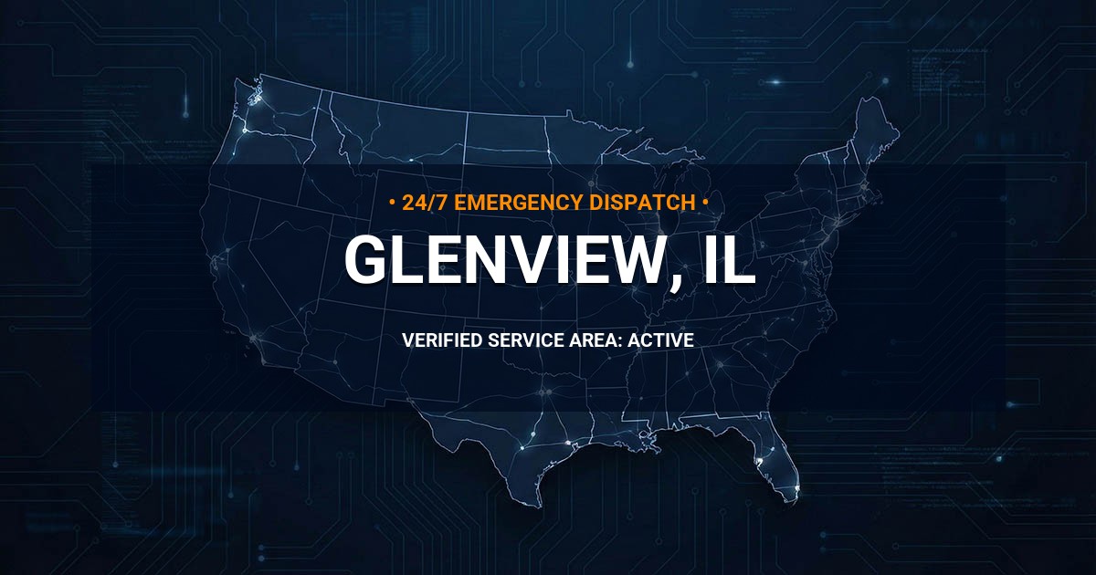 Emergency Plumbing Dispatch Map for Plumbing Services: Glenview, IL