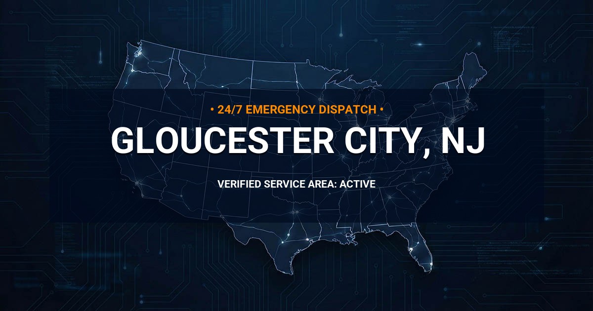 Emergency Plumbing Dispatch Map for Plumbing Services: Gloucester City, NJ