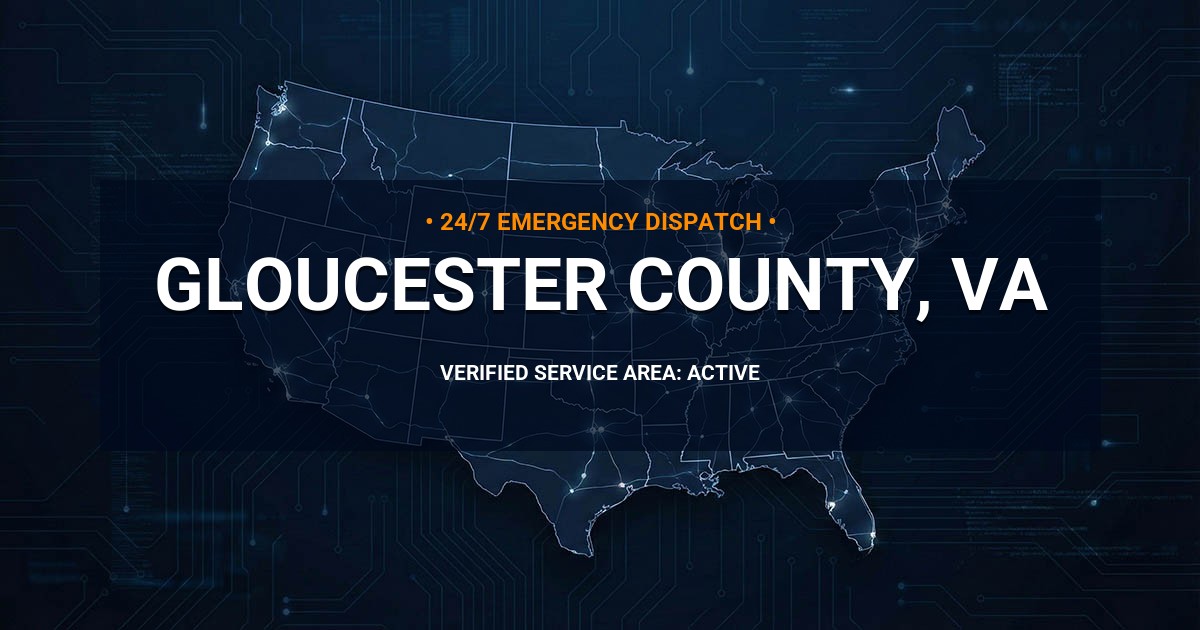 Emergency Plumbing Dispatch Map for Gloucester County Plumbing Logistics