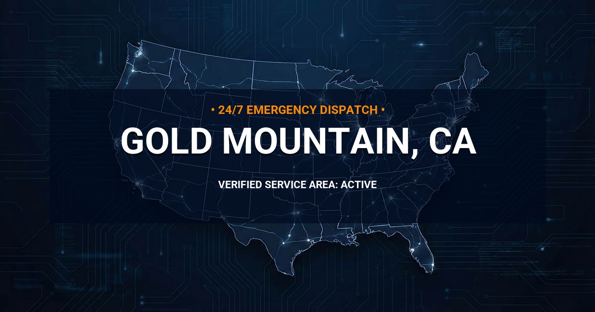 Emergency Plumbing Dispatch Map for Plumbing Services: Gold Mountain, CA