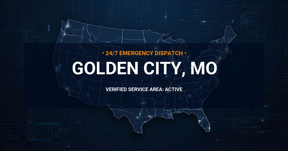 Emergency Plumbing Dispatch Map for Plumbing Services: Golden City, MO