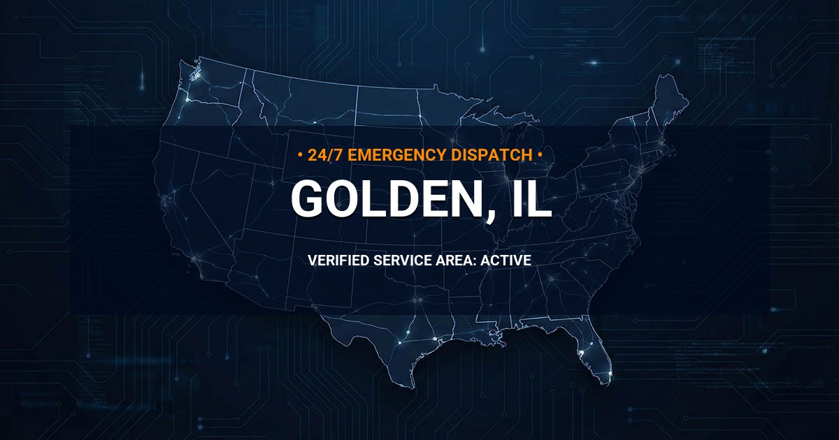 Emergency Plumbing Dispatch Map for Plumbing Services: Golden, IL