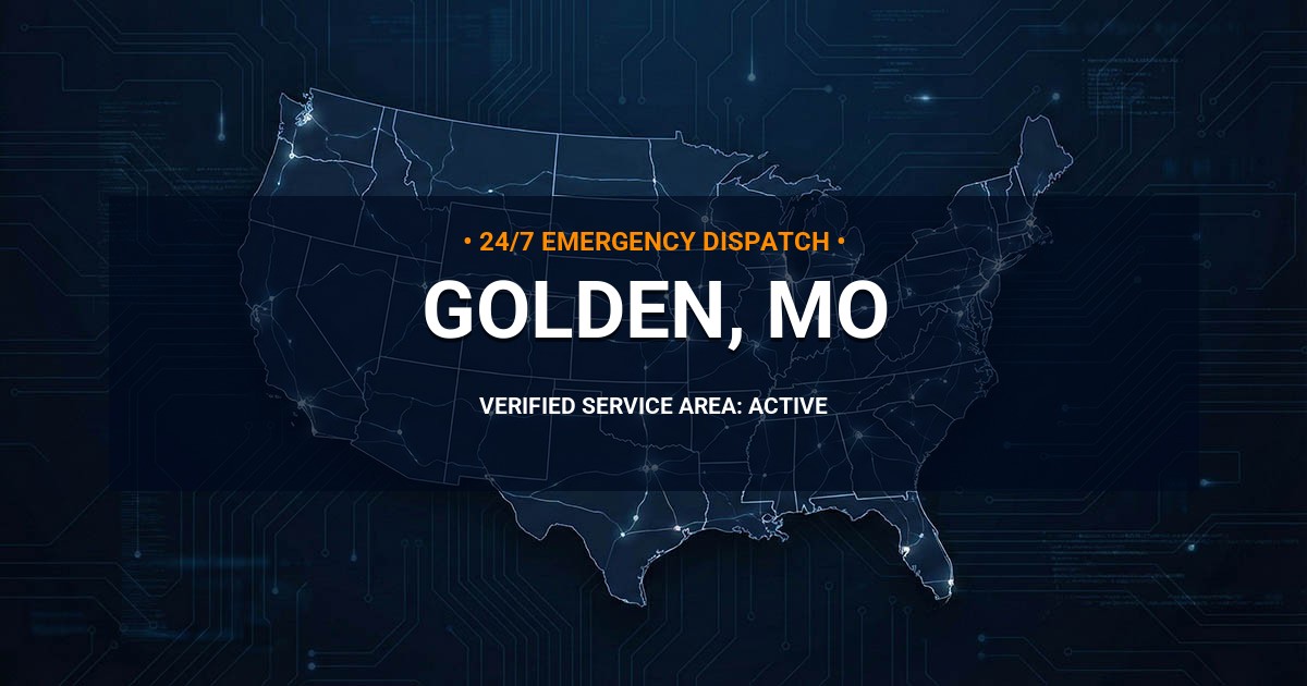 Emergency Plumbing Dispatch Map for Plumbing Services: Golden, MO