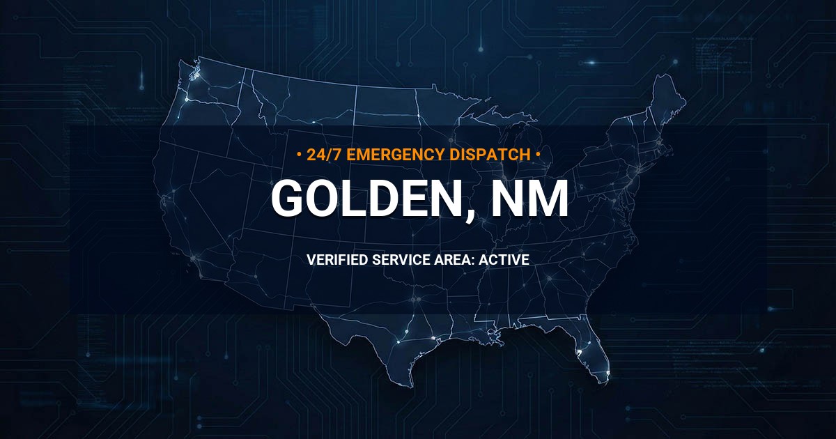 Emergency Plumbing Dispatch Map for Plumbing Services: Golden, NM