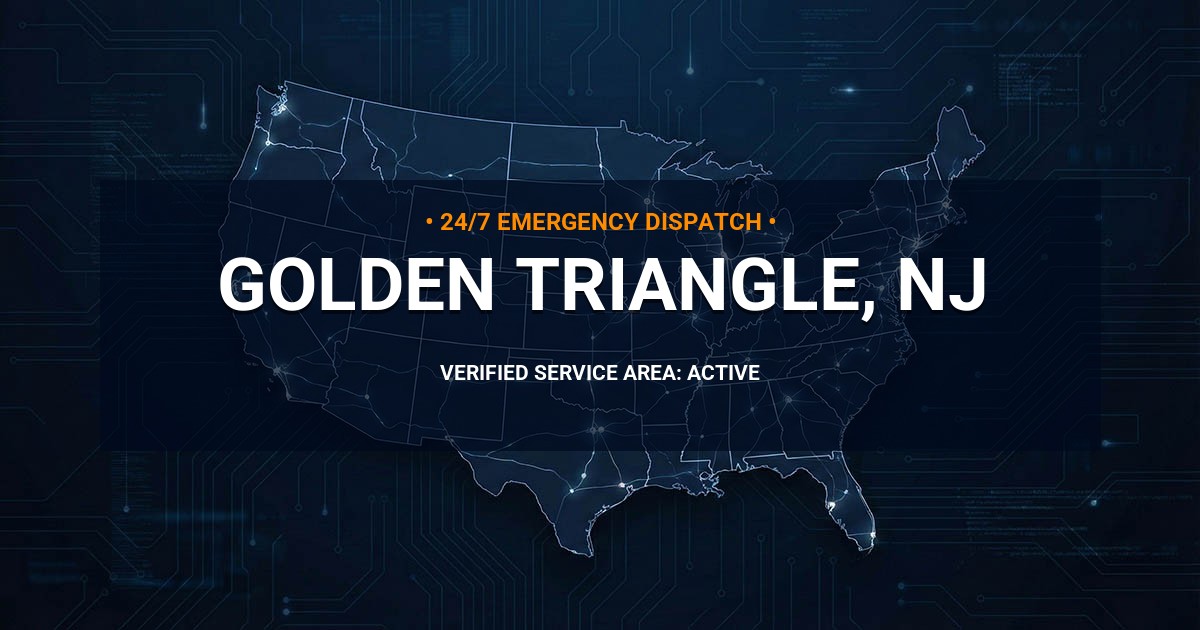 Emergency Plumbing Dispatch Map for Plumbing Services: Golden Triangle, NJ