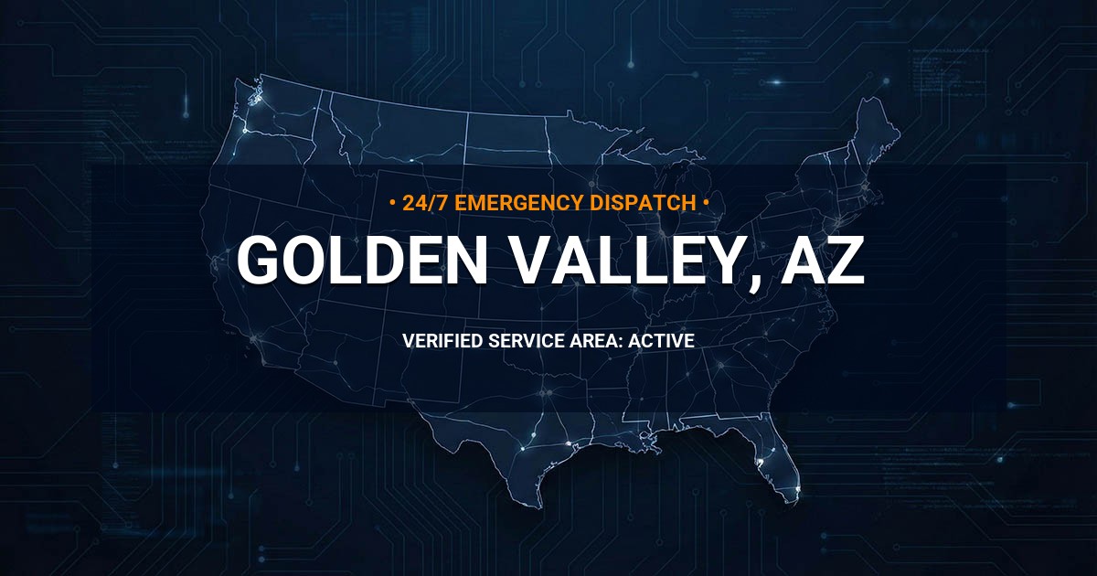 Emergency Plumbing Dispatch Map for Plumbing Services: Golden Valley, AZ