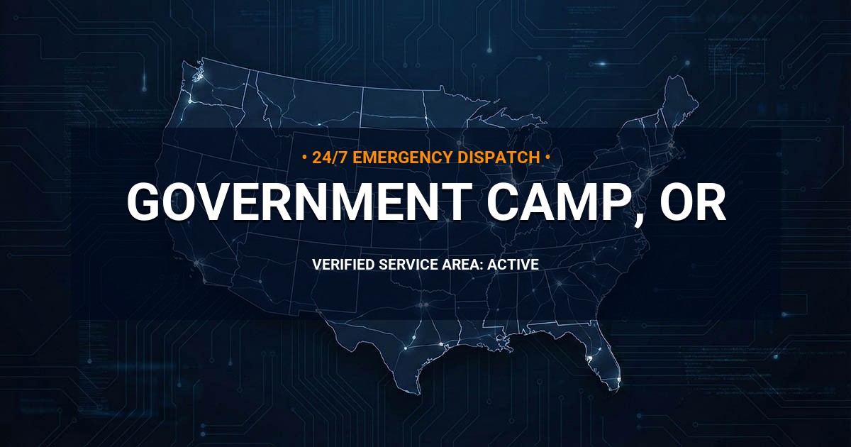 Emergency Plumbing Dispatch Map for Plumbing Services: Government Camp, OR