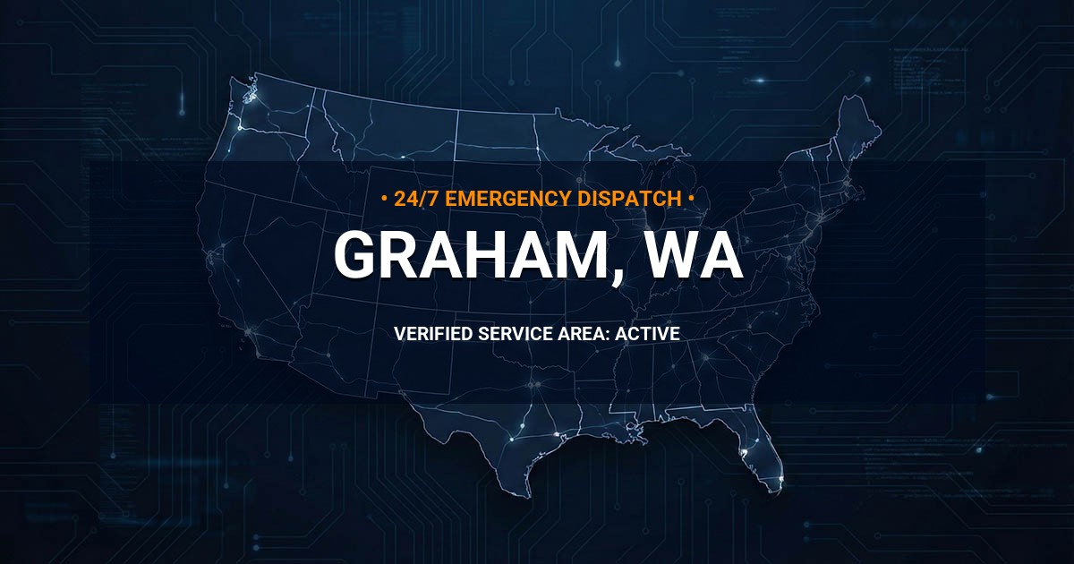 Emergency Plumbing Dispatch Map for Plumbing Services: Graham, WA