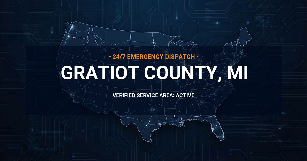 Emergency Plumbing Dispatch Map for Gratiot County Plumbing Logistics