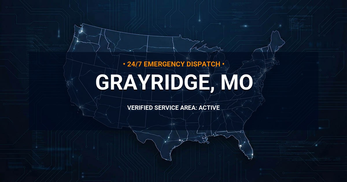 Emergency Plumbing Dispatch Map for Plumbing Services: Grayridge, MO