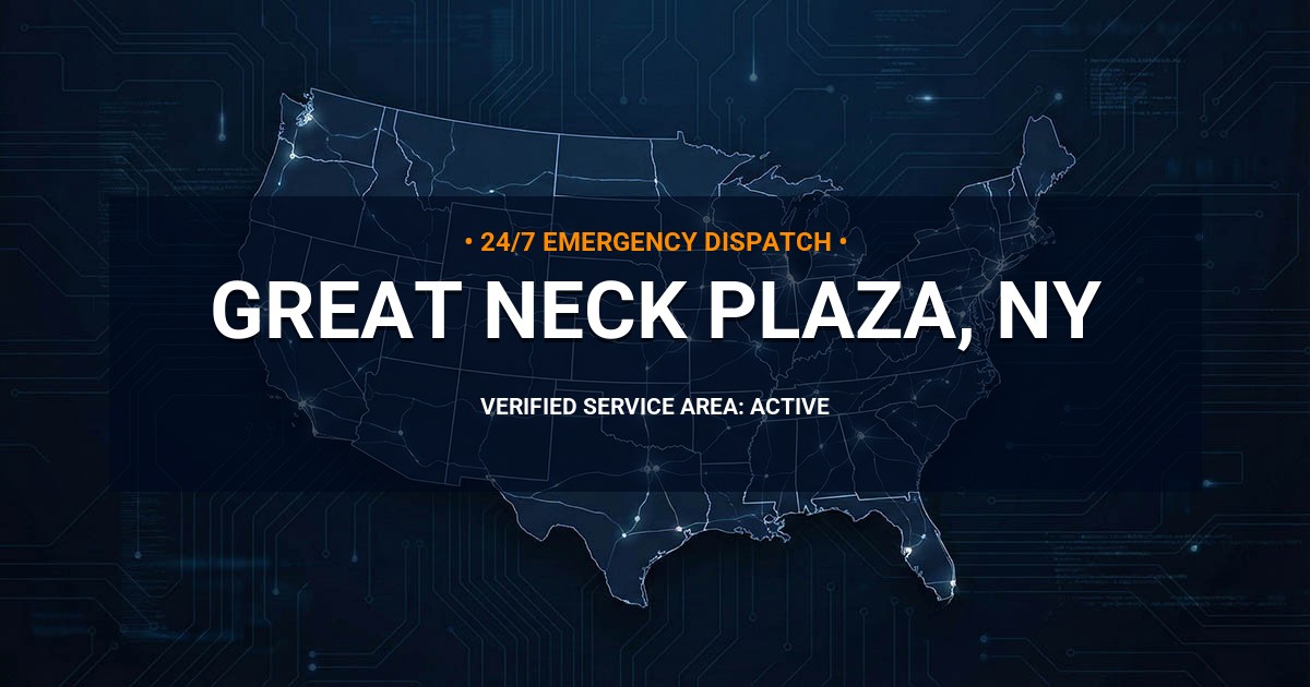 Emergency Plumbing Dispatch Map for Plumbing Services: Great Neck Plaza, NY