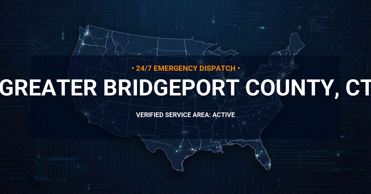 Emergency Plumbing Dispatch Map for Greater Bridgeport County Plumbing Logistics