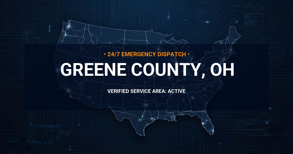 Emergency Plumbing Dispatch Map for Greene County Plumbing Logistics