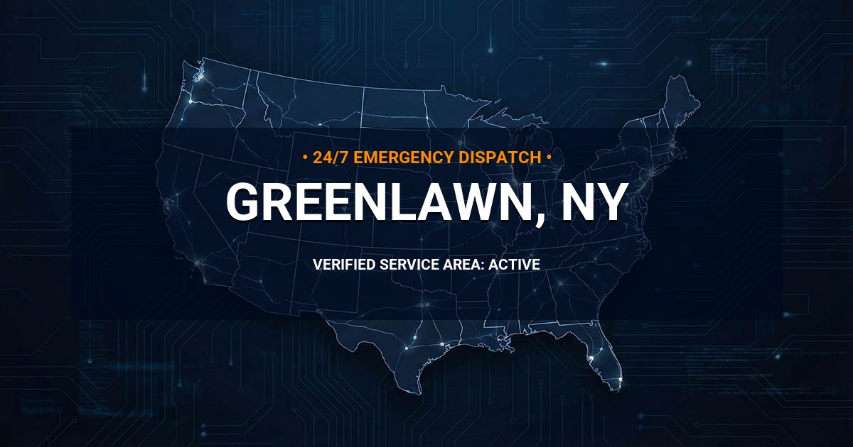 Emergency Plumbing Dispatch Map for Plumbing Services: Greenlawn, NY