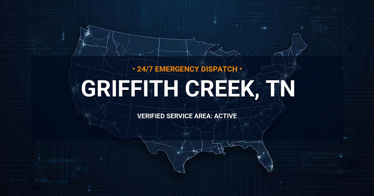 Emergency Plumbing Dispatch Map for Plumbing Services: Griffith Creek, TN