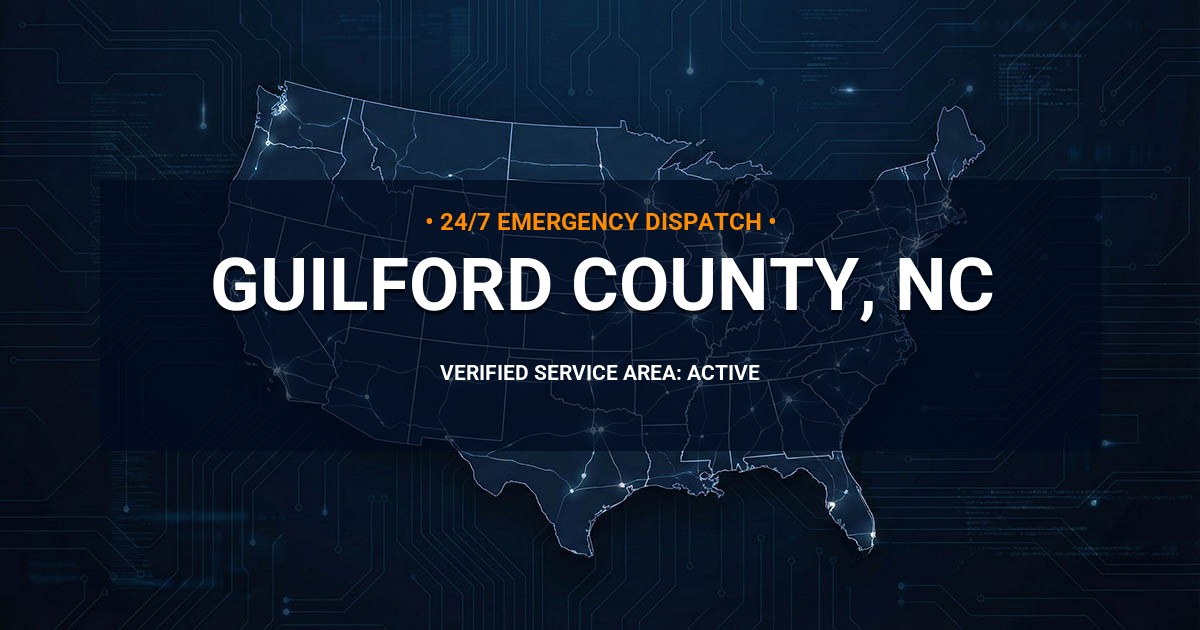 Emergency Plumbing Dispatch Map for Guilford County Plumbing Logistics