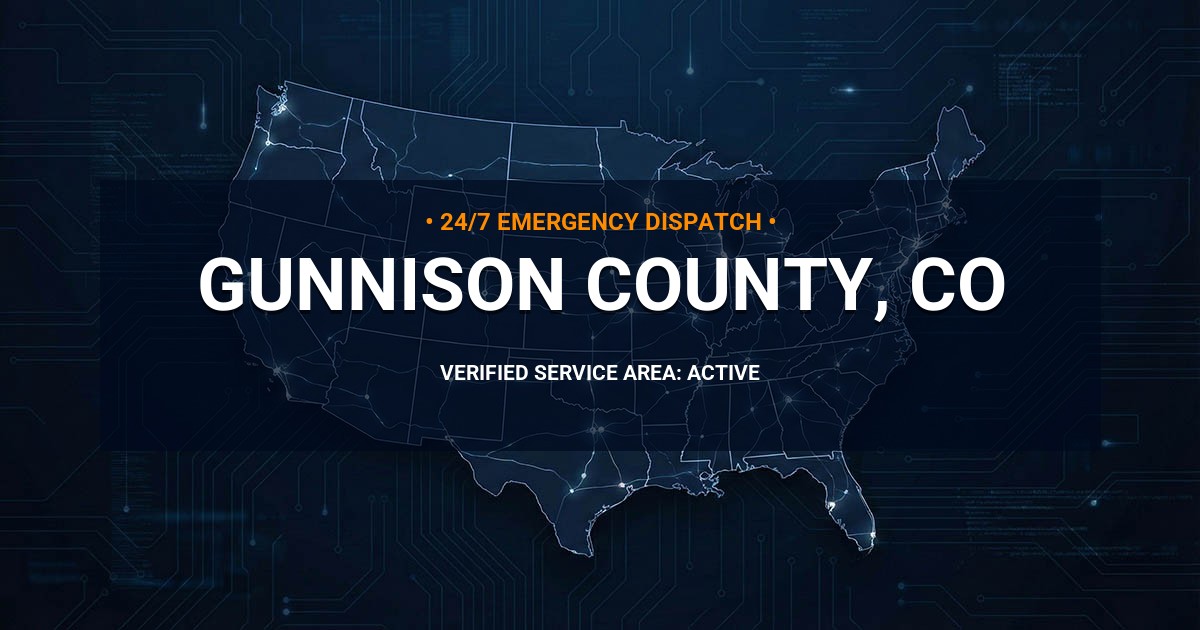 Emergency Plumbing Dispatch Map for Gunnison County Plumbing Logistics