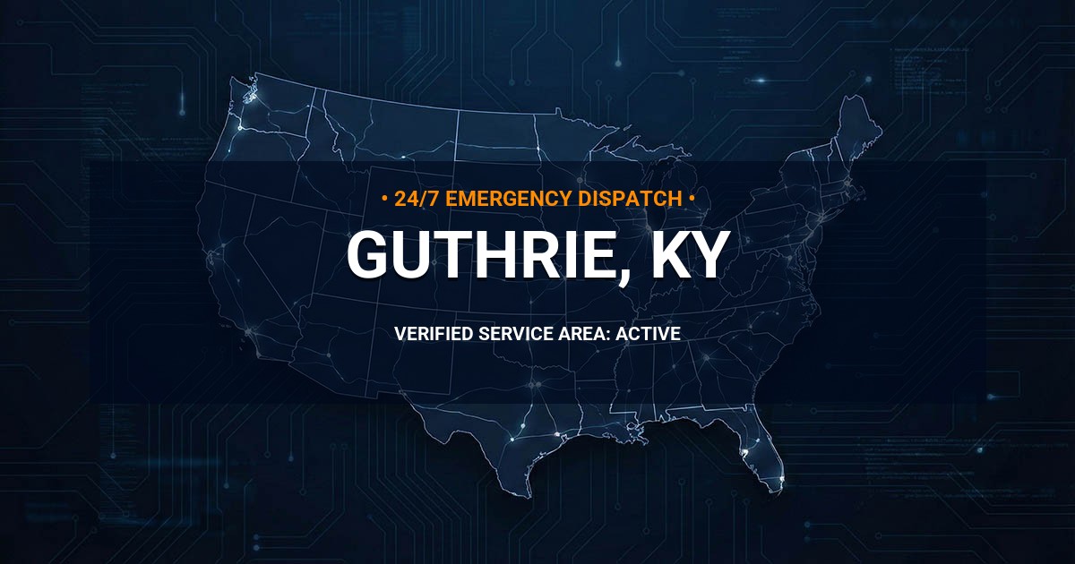 Emergency Plumbing Dispatch Map for Plumbing Services: Guthrie, KY