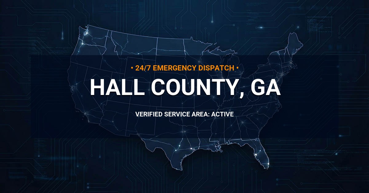 Emergency Plumbing Dispatch Map for Hall County Plumbing Logistics