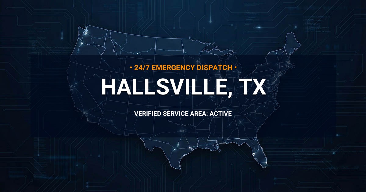 Emergency Plumbing Dispatch Map for Plumbing Services: Hallsville, TX