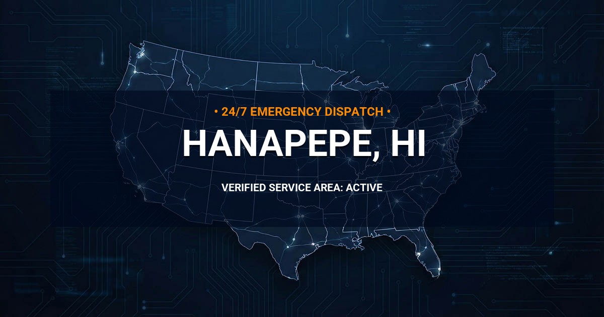Emergency Plumbing Dispatch Map for Plumbing Services: Hanapepe, HI