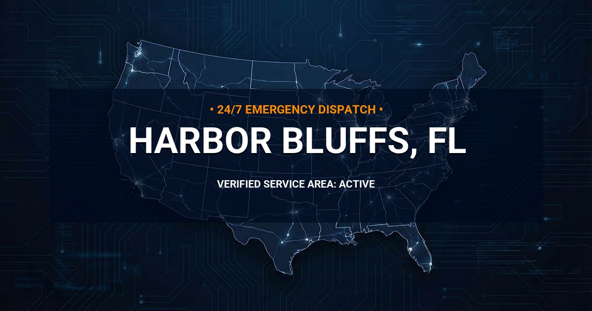 Emergency Plumbing Dispatch Map for Plumbing Services: Harbor Bluffs, FL