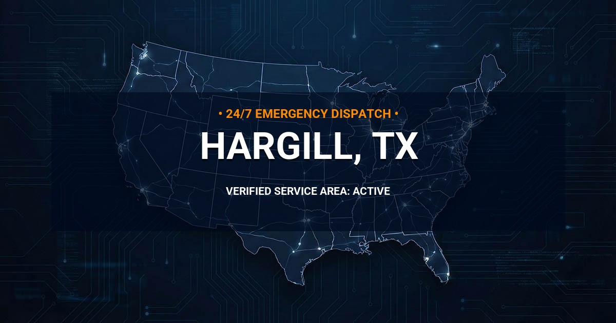 Emergency Plumbing Dispatch Map for Plumbing Services: Hargill, TX
