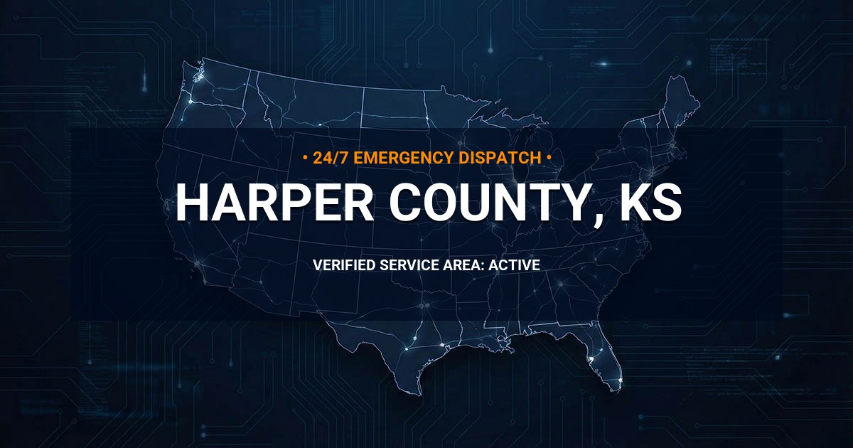 Emergency Plumbing Dispatch Map for Harper County Plumbing Logistics