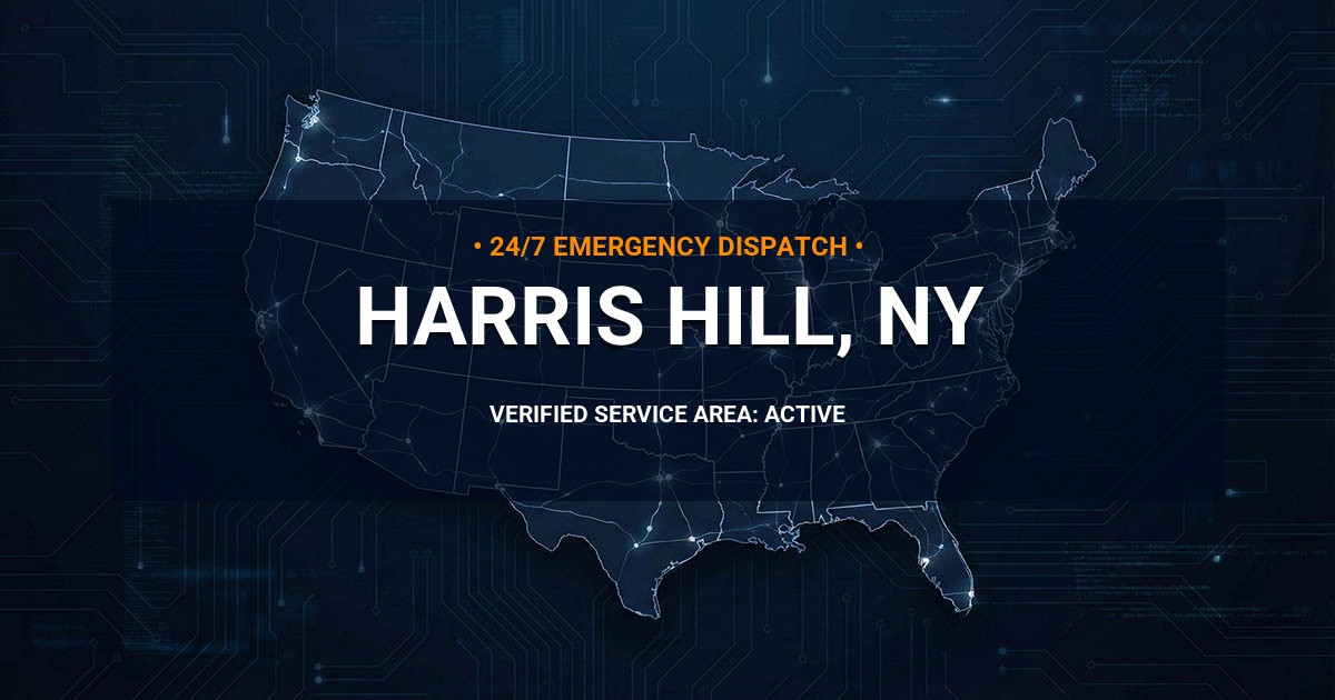 Emergency Plumbing Dispatch Map for Plumbing Services: Harris Hill, NY