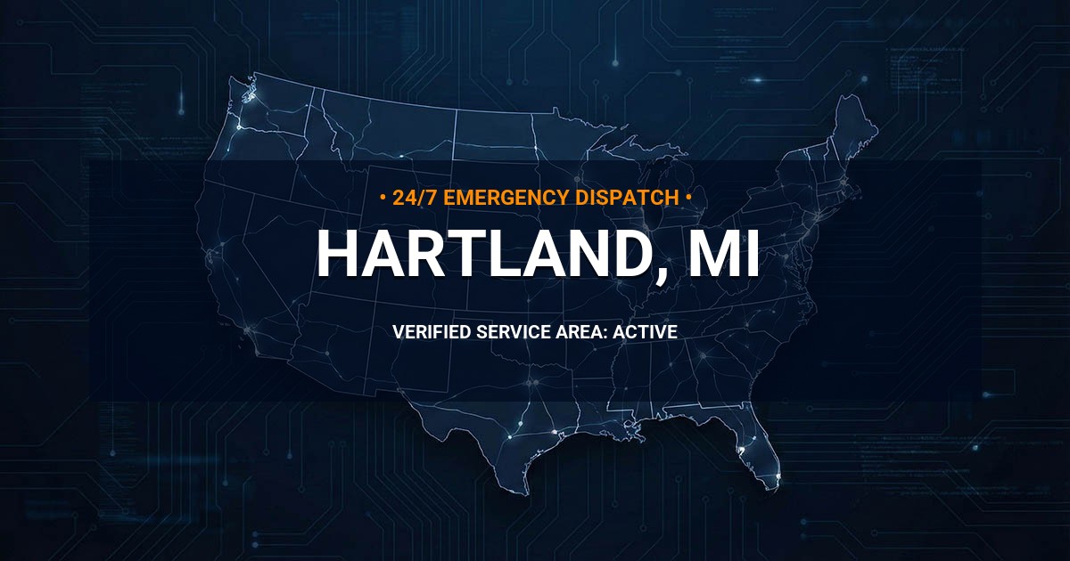 Emergency Plumbing Dispatch Map for Plumbing Services: Hartland, MI