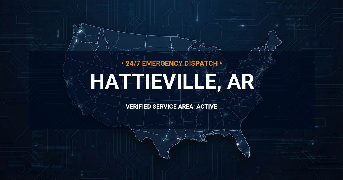 Emergency Plumbing Dispatch Map for Plumbing Services: Hattieville, AR
