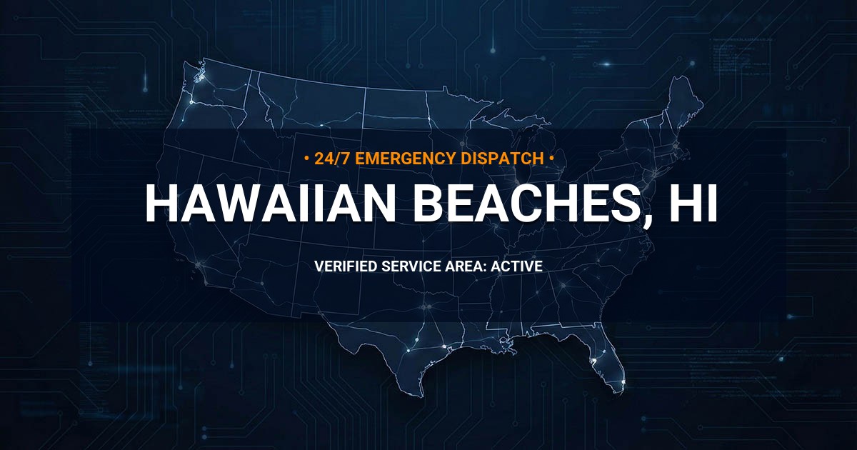 Emergency Plumbing Dispatch Map for Plumbing Services: Hawaiian Beaches, HI