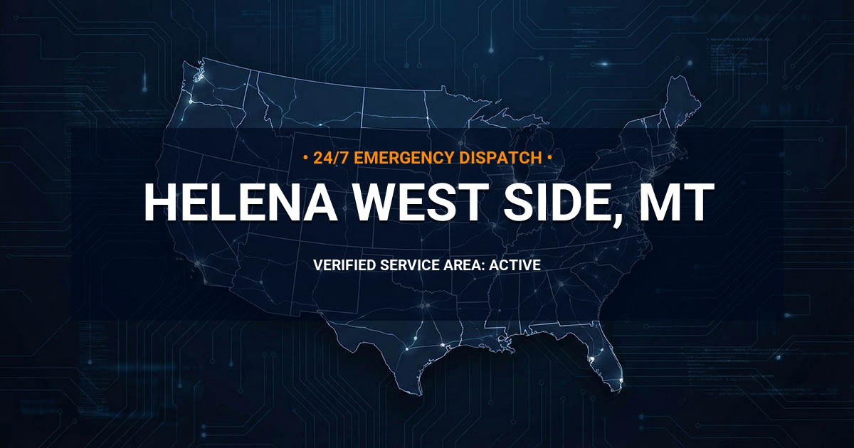 Emergency Plumbing Dispatch Map for Plumbing Services: Helena West Side, MT