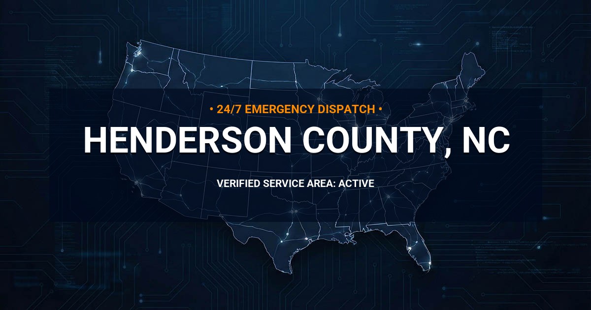 Emergency Plumbing Dispatch Map for Henderson County Plumbing Logistics