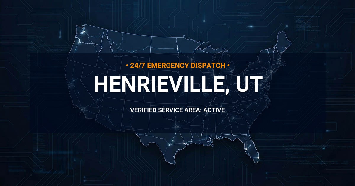 Emergency Plumbing Dispatch Map for Plumbing Services: Henrieville, UT