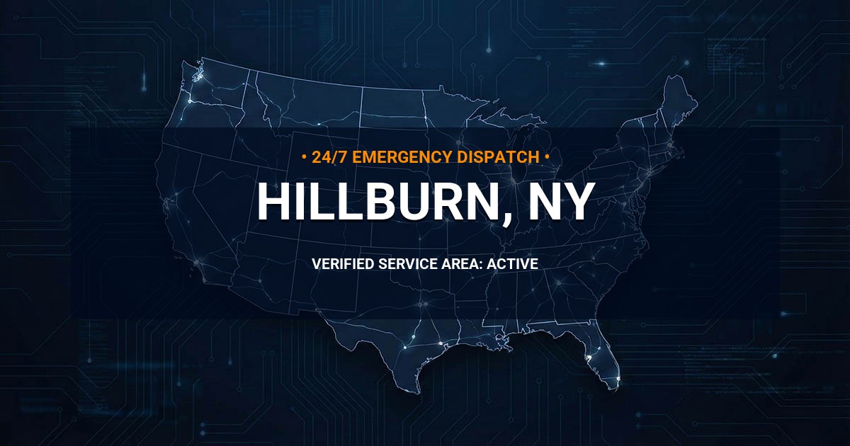 Emergency Plumbing Dispatch Map for Plumbing Services: Hillburn, NY
