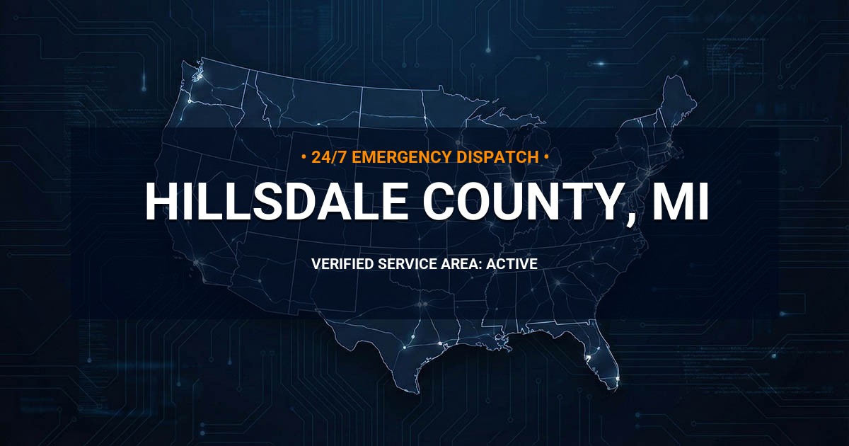 Emergency Plumbing Dispatch Map for Hillsdale County Plumbing Logistics