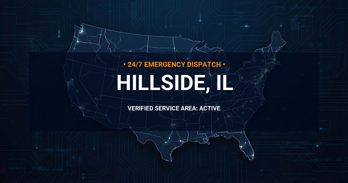 Emergency Plumbing Dispatch Map for Plumbing Services: Hillside, IL