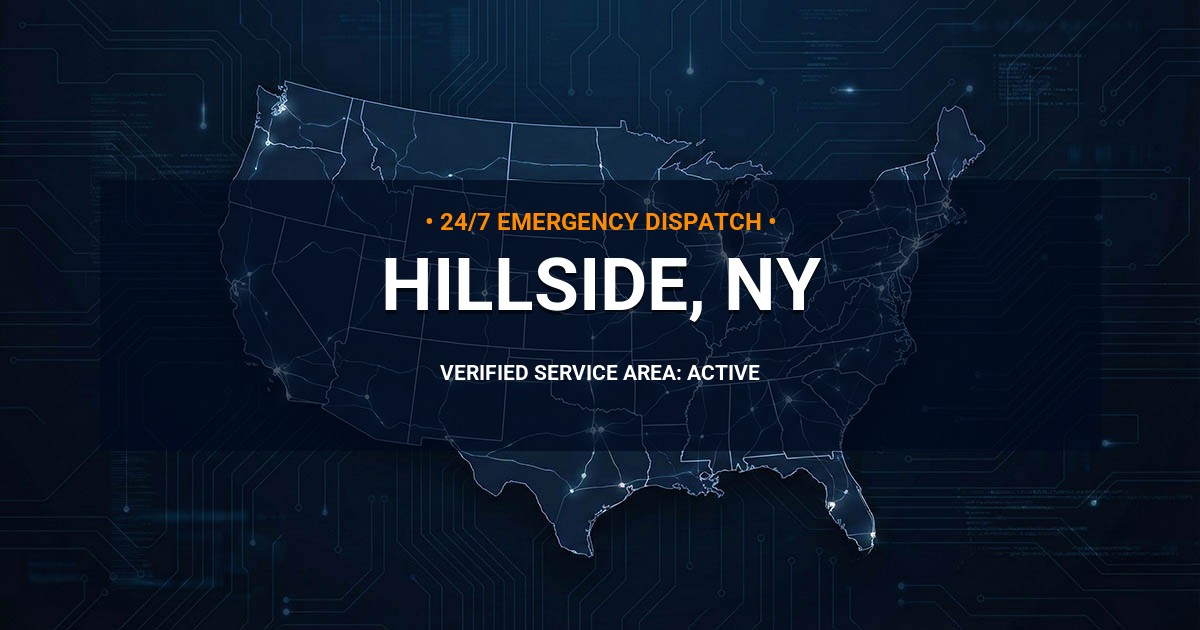 Emergency Plumbing Dispatch Map for Plumbing Services: Hillside, NY
