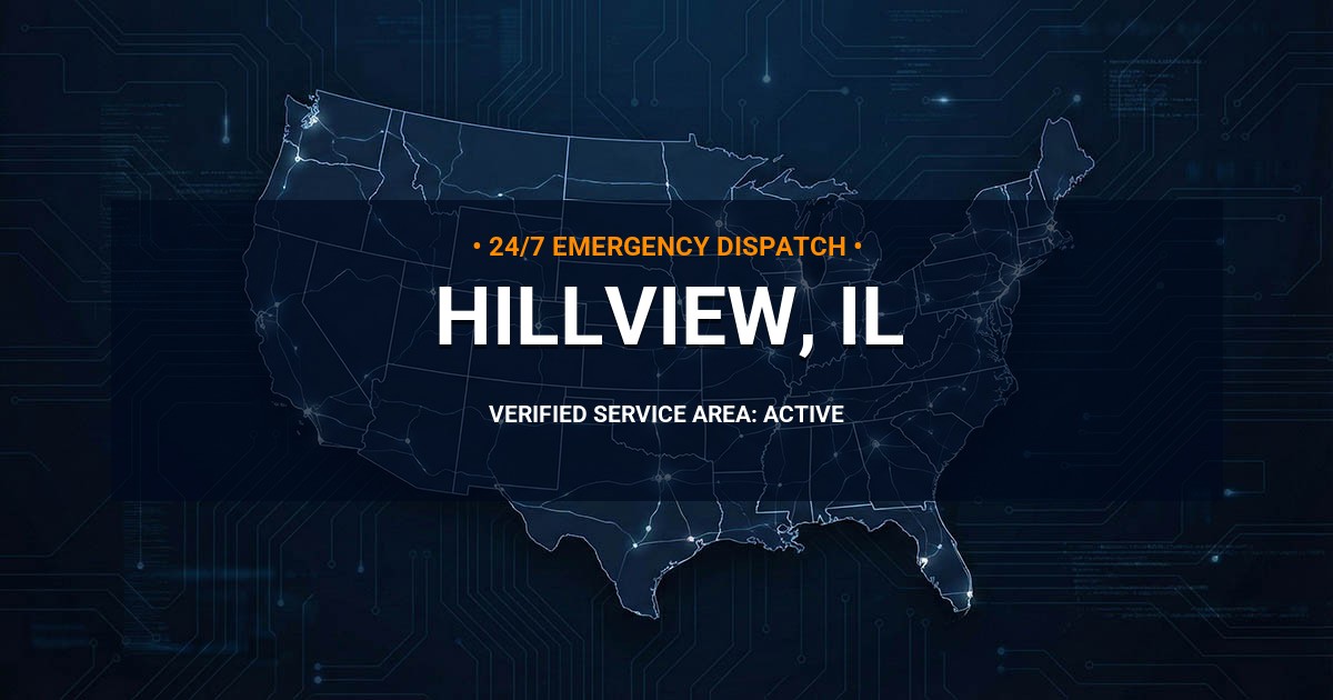 Emergency Plumbing Dispatch Map for Plumbing Services: Hillview, IL