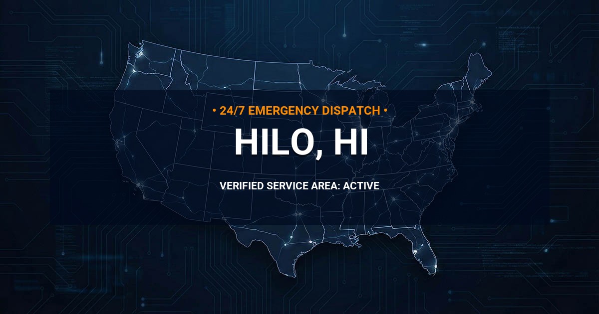 Emergency Plumbing Dispatch Map for Plumbing Services: Hilo, HI