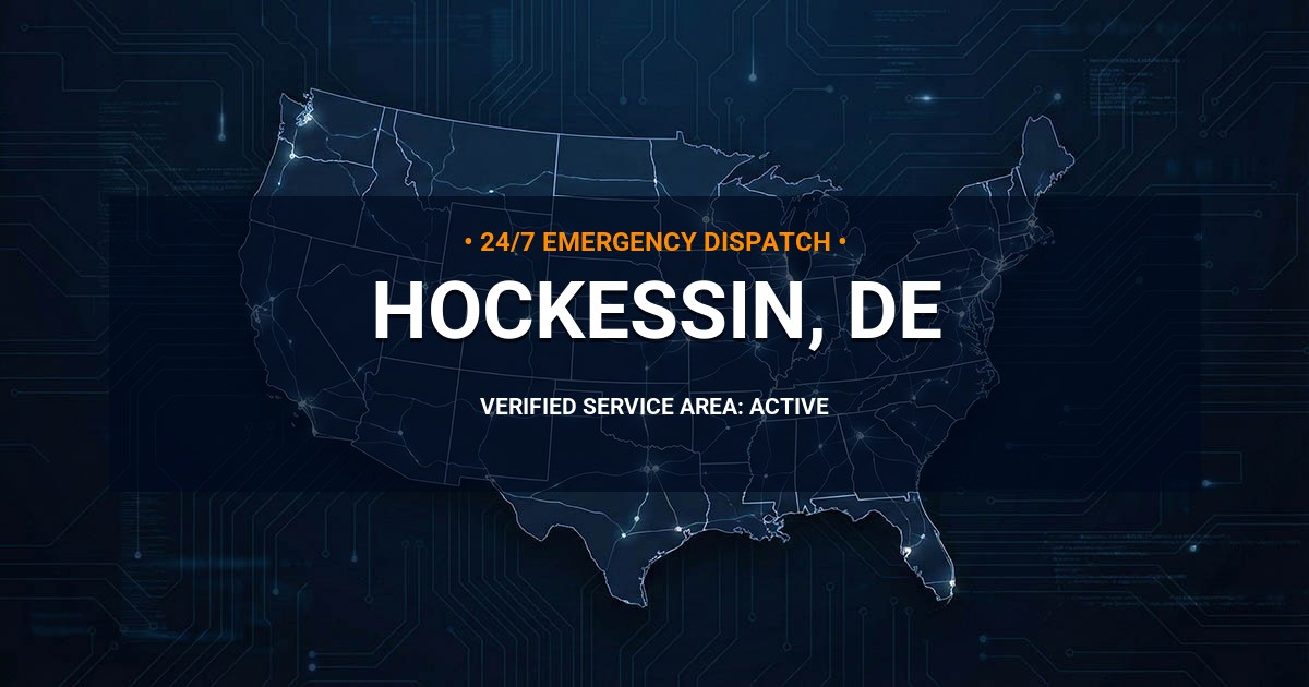 Emergency Plumbing Dispatch Map for Plumbing Services: Hockessin, DE