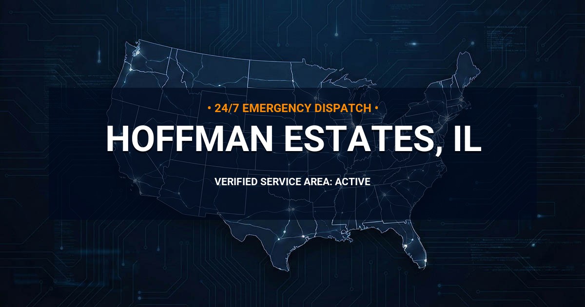 Emergency Plumbing Dispatch Map for Plumbing Services: Hoffman Estates, IL