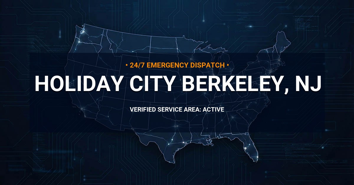 Emergency Plumbing Dispatch Map for Plumbing Services: Holiday City-Berkeley, NJ