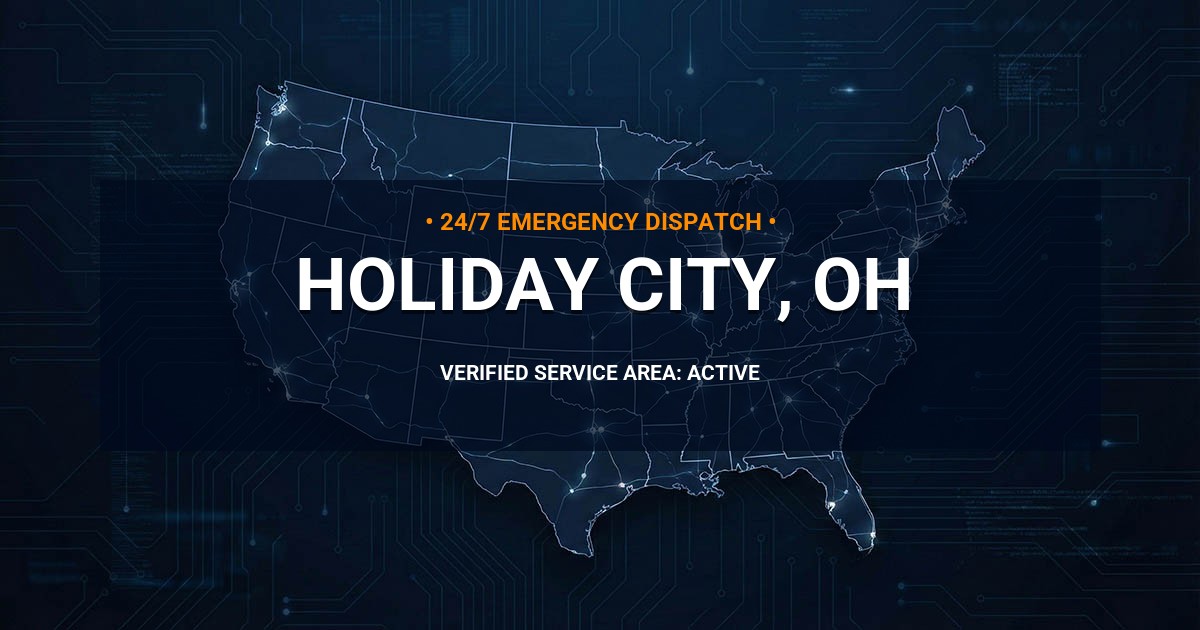 Emergency Plumbing Dispatch Map for Plumbing Services: Holiday City, OH