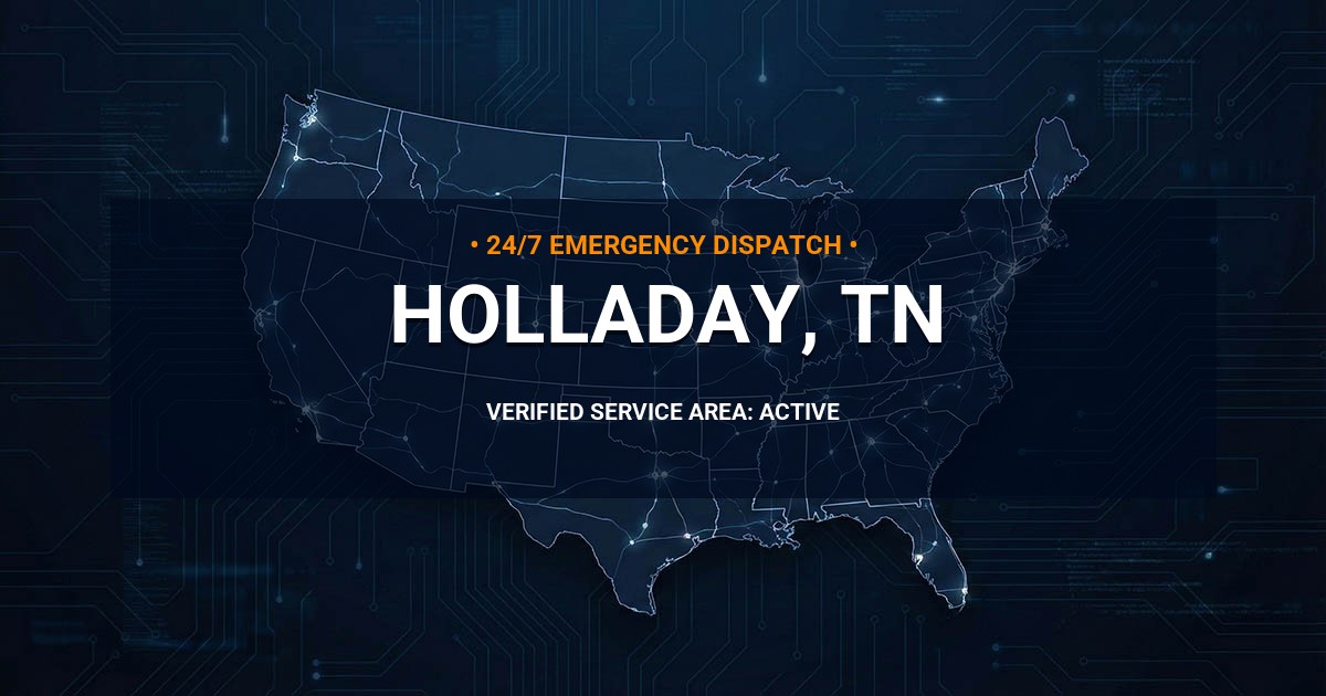 Emergency Plumbing Dispatch Map for Plumbing Services: Holladay, TN