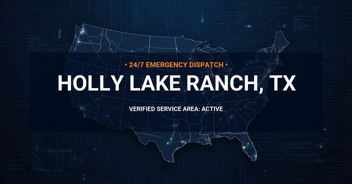 Emergency Plumbing Dispatch Map for Plumbing Services: Holly Lake Ranch, TX